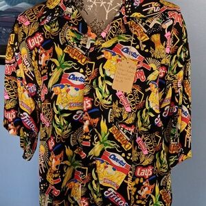 Nicole Miller junk food silk shirt